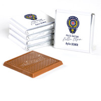 Fotoğraflı 10 Nisan Polis Haftasına Özel 32 Adet Madlen Çikolata Gold Kutu - Polise Hediye - 3