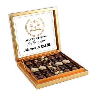 5 Nisan Avukatlar Gününe Özel Kahve Drajeli Special Çikolata 290g (Gold Kutu) Avukata Hediye - 1