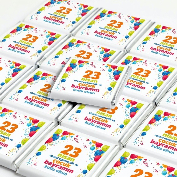23 Nisan Çocuk Bayramı Hediyesi (50 Adet Madlen Çikolata) Model 1 - 3