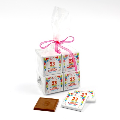 23 Nisan Çocuk Bayramı Hediyesi (50 Adet Madlen Çikolata) Model 1 - 1