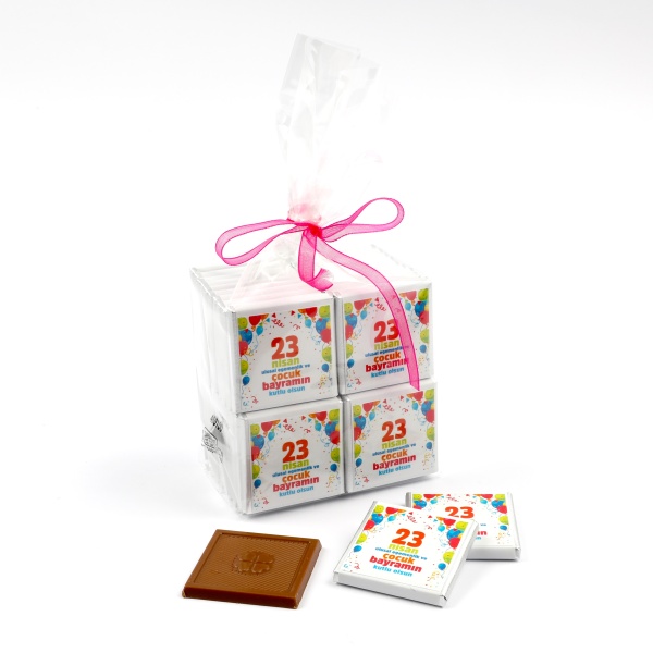 23 Nisan Çocuk Bayramı Hediyesi (50 Adet Madlen Çikolata) Model 1 - 1