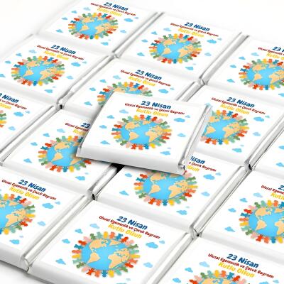 23 Nisan Çocuk Bayramı Hediyesi (50 Adet Madlen Çikolata) Model 3 - 3