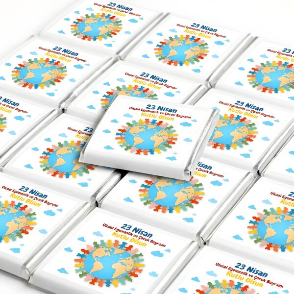 23 Nisan Çocuk Bayramı Hediyesi (50 Adet Madlen Çikolata) Model 3 - 3