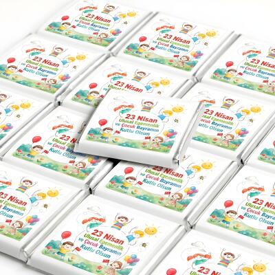 23 Nisan Çocuk Bayramı Hediyesi (50 Adet Madlen Çikolata) Model 2 - 3