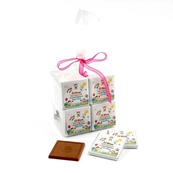 23 Nisan Çocuk Bayramı Hediyesi (50 Adet Madlen Çikolata) Model 2 - 1