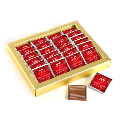 29 Ekim Cumhuriyet Bayramı Hediyesi (24 Adet Madlen Çikolata) (Kırmızı) - 1