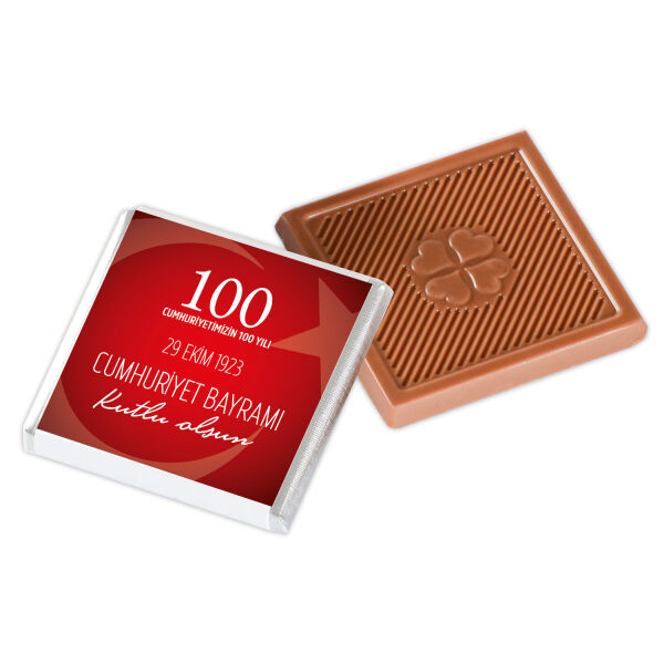 29 Ekim Cumhuriyet Bayramı Hediyesi (24 Adet Madlen Çikolata) (Kırmızı) - 2
