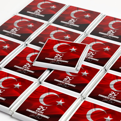 29 Ekim Cumhuriyet Bayramı Hediyesi 32 Adet Madlen Çikolata (Metal Kutu) - 3