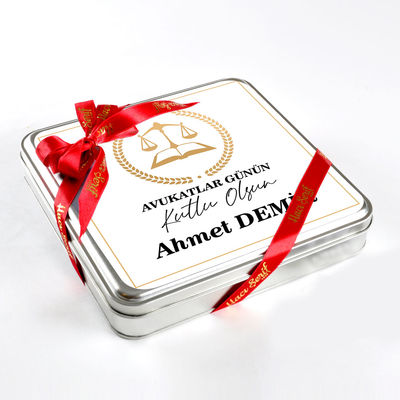5 Nisan Avukatlar Gününe Özel 64 Adet Madlen Çikolata (Metal Kutu) Avukata Hediye - 3