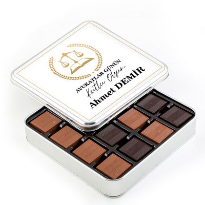 5 Nisan Avukatlar Gününe Özel 64 Adet Madlen Çikolata (Metal Kutu) Avukata Hediye - 1