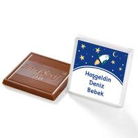 72 pc. Personalized Chocolates in a Lovely Gift Box for Baby Boy Shower & Newborn Celebration - 15