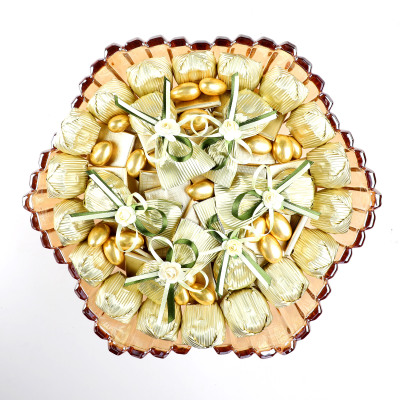 Altın Ayaklı Cam Tabak Söz Nişan Kız İsteme Çikolatası - 17