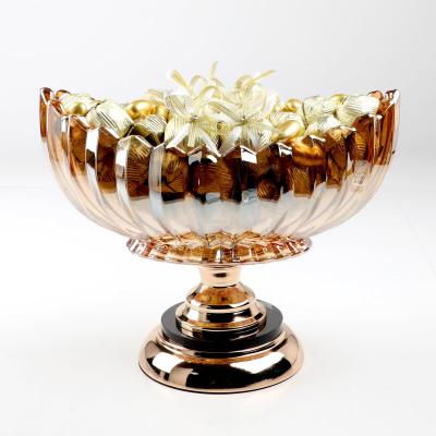 Altın Ayaklı Oval Cam Tabak Söz Nişan Kız İsteme Çikolatası - 4