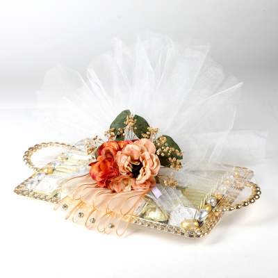 Altın Renk Büyük Tepside Kız İsteme Söz Nişan Çikolatası - 18