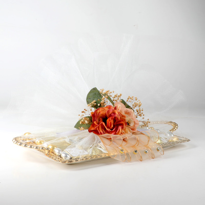 Altın Renk Büyük Tepside Kız İsteme Söz Nişan Çikolatası - 19