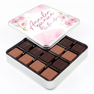 Anneler Günü Hediyesi 64 Adet Madlen Çikolata (Metal Kutu) - 1