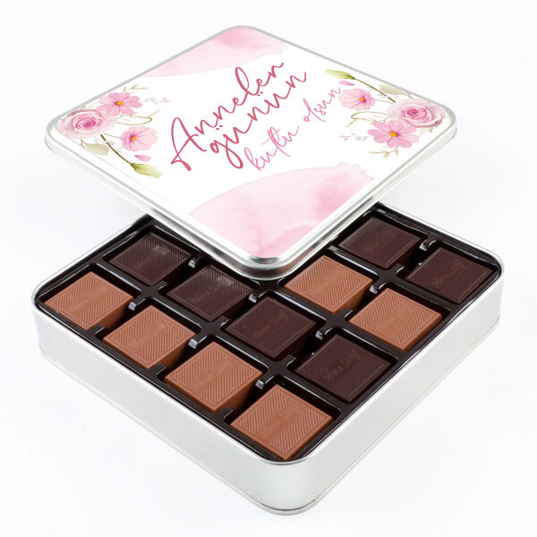Anneler Günü Hediyesi 64 Adet Madlen Çikolata (Metal Kutu) - 1