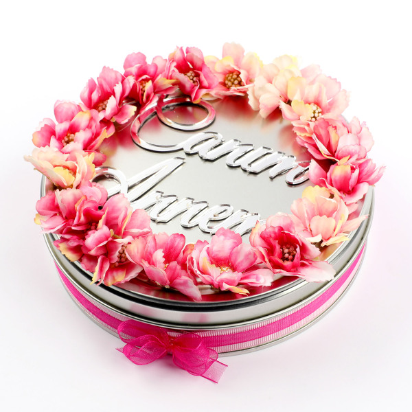 Anneler Günü Hediyesi Gül Dekorlu Metal Kutuda Fotoğraflı Malden Çikolata - 3