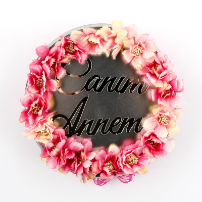 Anneler Günü Hediyesi Gül Dekorlu Metal Kutuda Fotoğraflı Malden Çikolata - 6