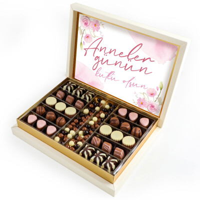 Anneler Günü Hediyesi Kahve Drajeli Special Çikolata 490g (Krem Kutu) - 1