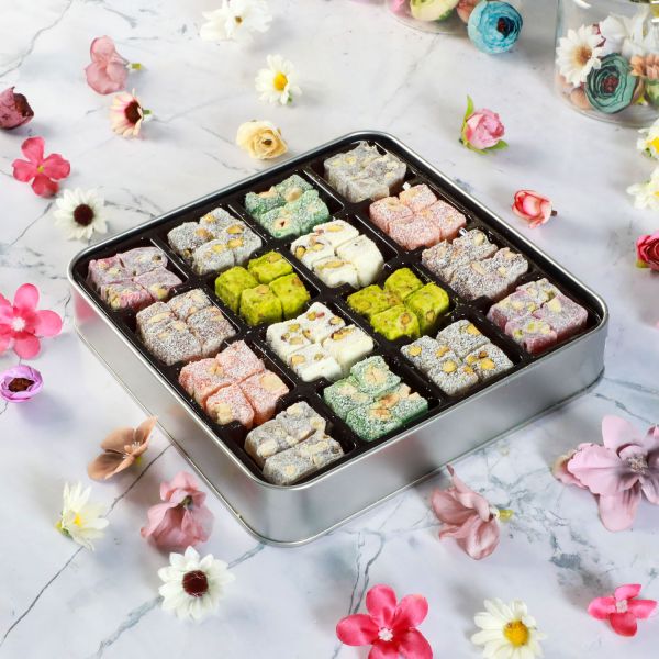 12 Mayıs Hemşireler Günü Hediyesi Karışık Çifte Kavrulmuş Lokum (Metal Kutu) - 2