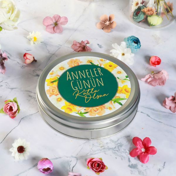 Anneler Günü Hediyesi Karışık Special Truffle Çikolata (Yuvarlak Metal Kutu) - Model 2 - 3