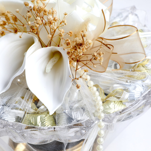 Ayaklı Cam Sunumlukta İsimli Söz Nişan Kız İsteme Madlen TekTaş Çikolatası Draje - 4