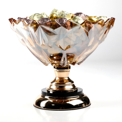 Ayaklı Cam Sunumlukta Söz Nişan Kız İsteme Çikolatası Altın Kahverengi Kristal Çikolata Draje - 2