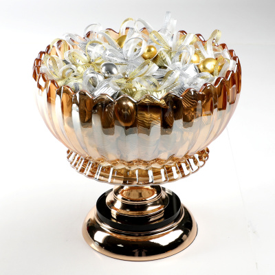 Ayaklı Cam Sunumlukta Söz Nişan Kız İsteme Çikolatası Kristal ve Tek Taş Çikolata Draje - 8