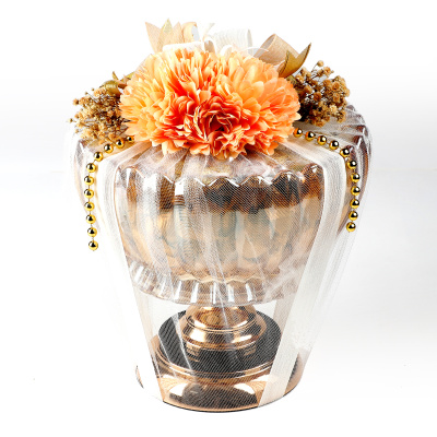 Ayaklı Cam Sunumlukta Söz Nişan Kız İsteme Çikolatası Kristal ve Tek Taş Çikolata Draje - Hacı Şerif