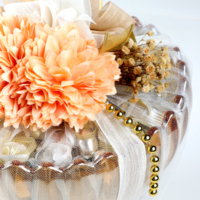 Ayaklı Cam Sunumlukta Söz Nişan Kız İsteme Çikolatası Kristal ve Tek Taş Çikolata Draje - 4