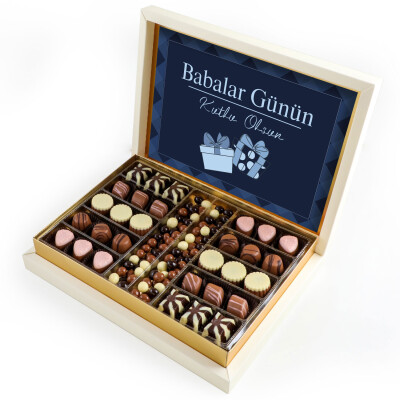 Babalar Günü Hediyesi Kahve Drajeli Special Çikolata 490g (Krem Kutu) - Hacı Şerif