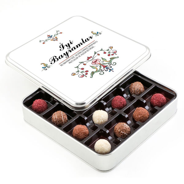 Bayram Hediyesi Karışık Special Truffle Çikolata (Metal Kutu) - 1
