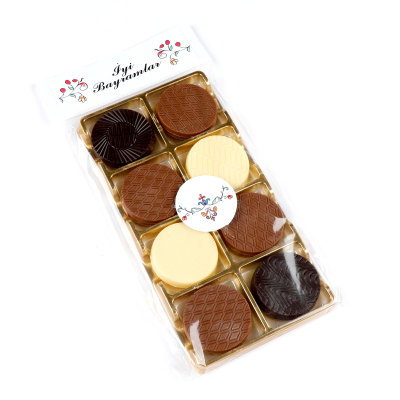 Bayram Hediyesi Sütlü-Bitter-Fildişi 16lı Yuvarlak Madlen Çikolata - 1