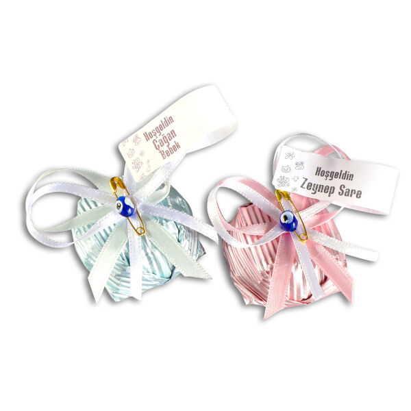 Bebek Boncuk Dekorlu Baton Çikolata - 1