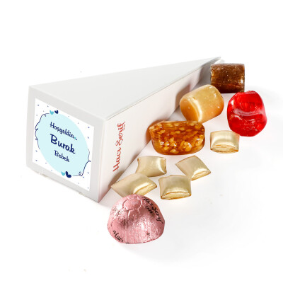 Beyaz Küçük Külah Nane Aromalı Akide + Karışık Akide Şekeri + Çikolatin (Erkek) - Hacı Şerif