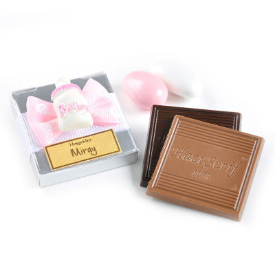 Biberon Dekorlu Kız Bebek Çikolatası (Madlen+Draje) - 4