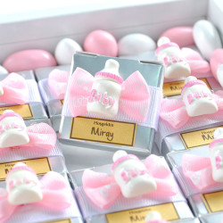 Biberon Dekorlu Kız Bebek Çikolatası (Madlen+Draje) - 3