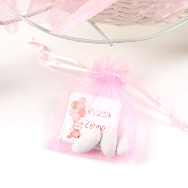 Bisiklet Kız Bebek Hediye Çikolatası (40 Kese) - 2