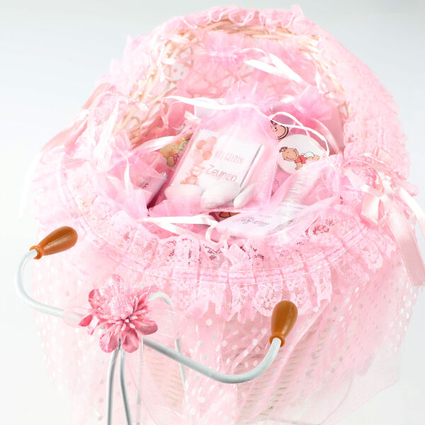 Bisiklet Kız Bebek Hediye Çikolatası (40 Kese) - 3