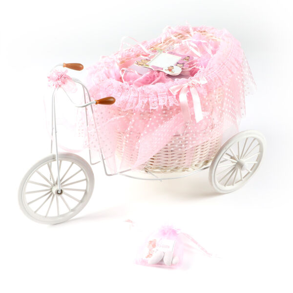 Bisiklet Kız Bebek Hediye Çikolatası (40 Kese) - 1