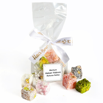 Cenaze Mevlüt Şekeri (Kurdeleli Poşet) Çifte Kavrulmuş Lokum - Hacı Şerif