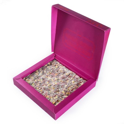 Çifte Kavrulmuş Antep Fıstıklı Narlı Lokum (500 g)- Renkli Kutu - Hacı Şerif