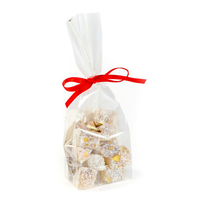 Çifte Kavrulmuş Hindistan Cevizli Antep Fıstıklı Lokum 100g - Hacı Şerif