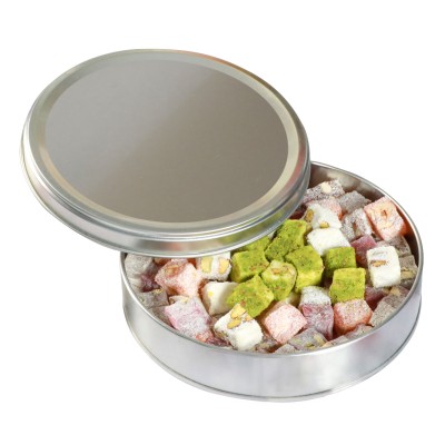 Çifte Kavrulmuş Lokum (Metal Yuvarlak Kutu) 300g - Hacı Şerif