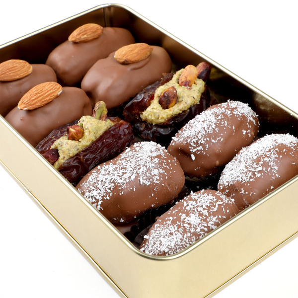 Çikolata Kaplı Hurma Gold Metal Kutu 280gr - 8