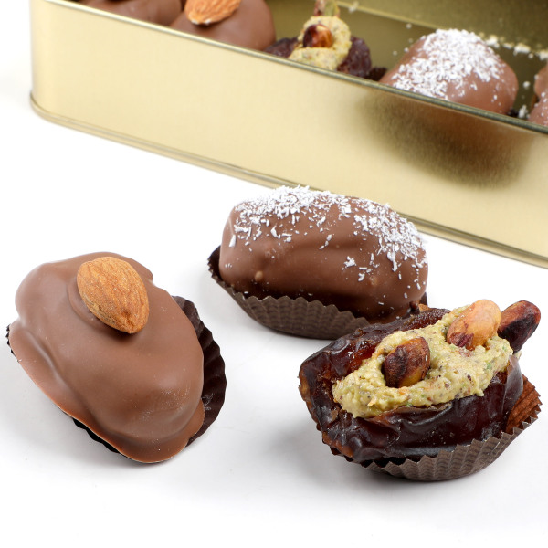 Çikolata Kaplı Hurma Gold Metal Kutu 280gr - 7