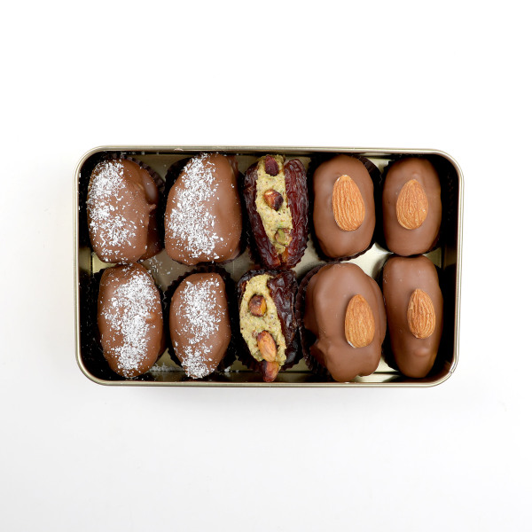 Çikolata Kaplı Hurma Gold Metal Kutu 280gr - 11