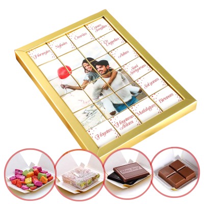 Mesajlı Fotoğraflı Sevgiliye Hediye 24'lü Puzzle 4 Farklı Lezzet - Hacı Şerif
