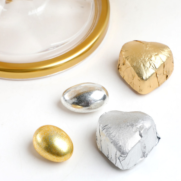 Dikdörtgen Altın Cam Tabak Söz Nişan Kız İsteme Çikolatası - 3